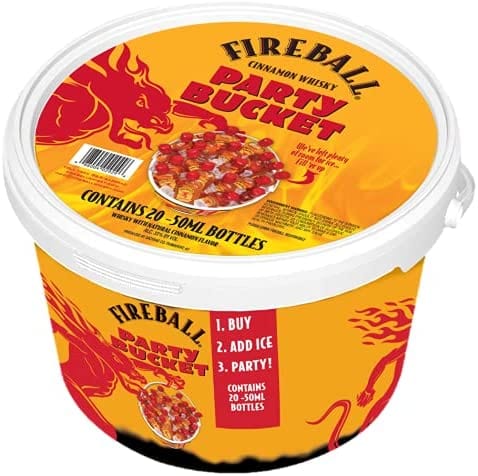 Fireball Cinnamon Whisky Liqueur Party Bucket 20x5cl - Image 2