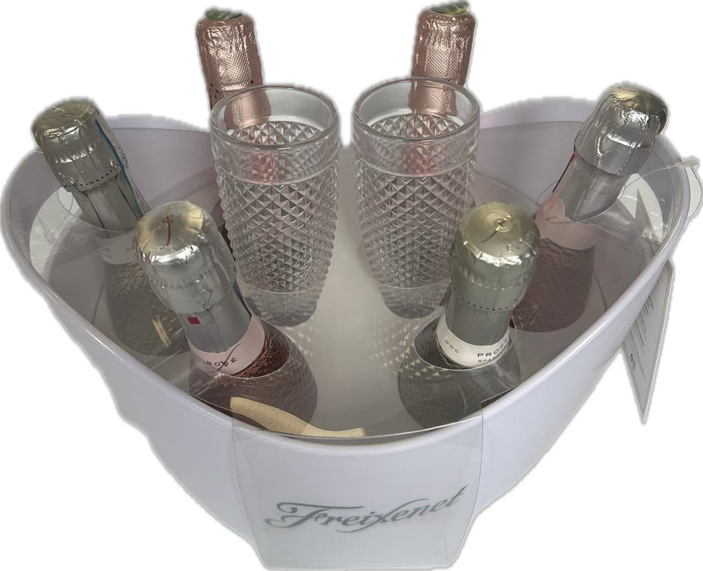 Freixenet Prosecco Ice Bucket & Flute Glasses Gift Set 6x20cl - Image 2