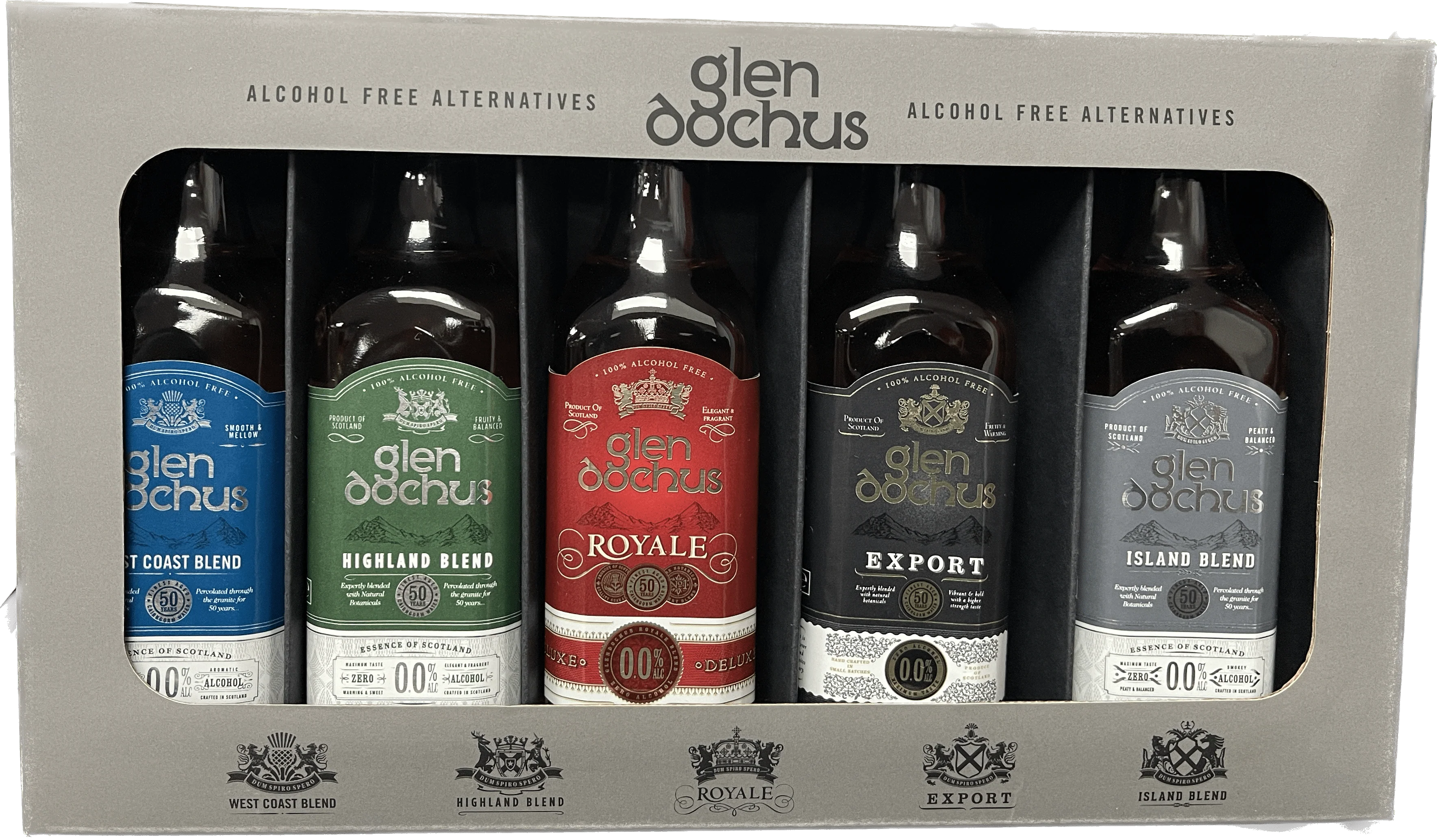 Glen Dochus Alcohol Free Whisky Miniature Gift Set 5x5cl - Image 2