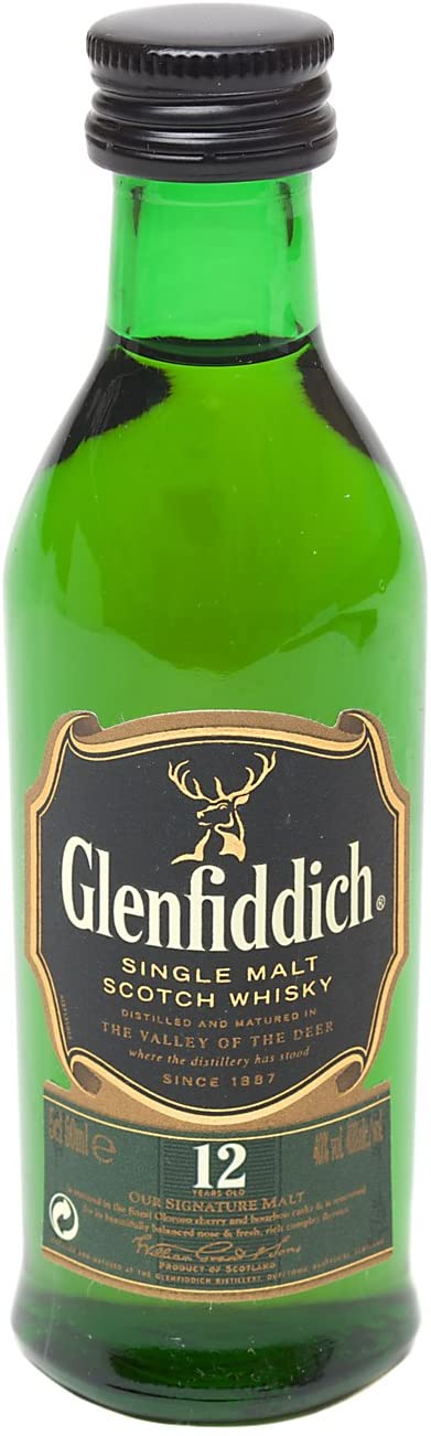 Glenfiddich 12 Year Old Single Malt Scotch Whisky Miniature 5cl