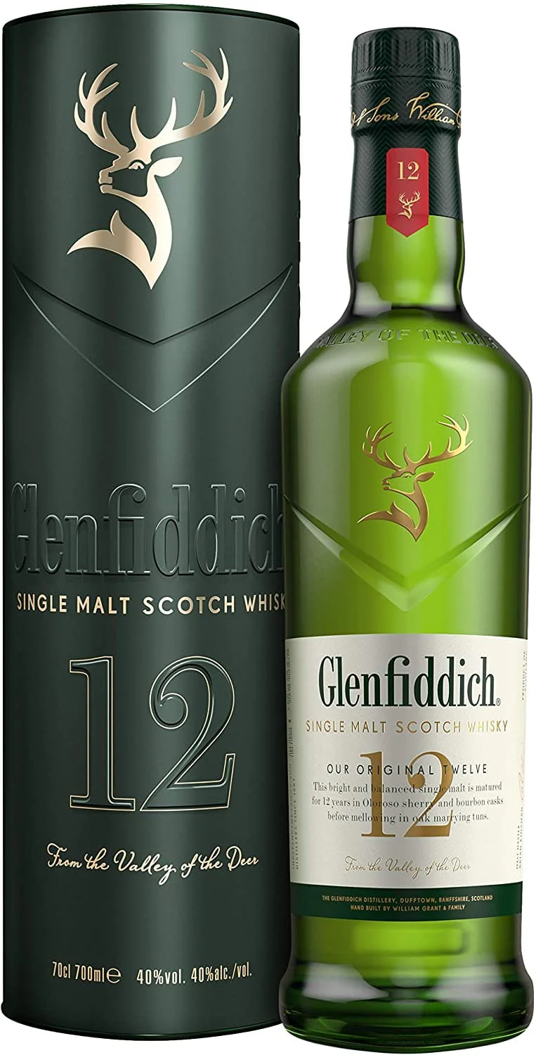 Glenfiddich 12 Year Old Single Malt Scotch Whisky with Limited Release Gift Tin 70cl