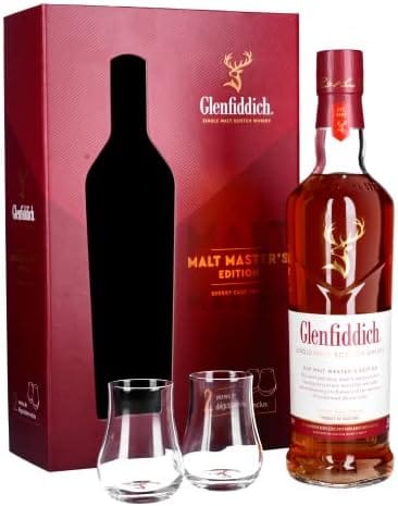 Glenfiddich Malt Master's Edition Single Malt Scotch Whisky & 2 Glass Gift Pack 70cl