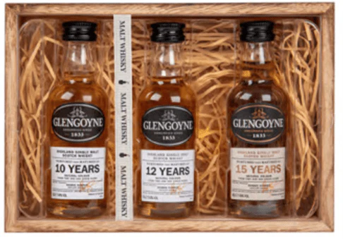 Glengoyne Whiskey Wooden Box 3x5cl