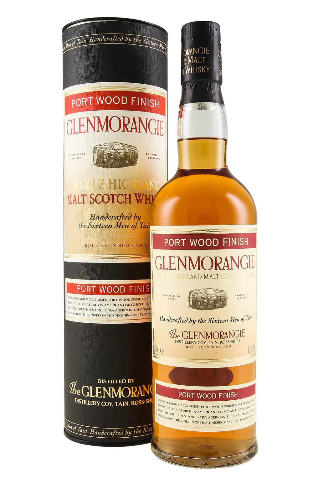 Glenmorangie Port Wood Finish Single Malt Scotch Whisky Gift Tube 70cl