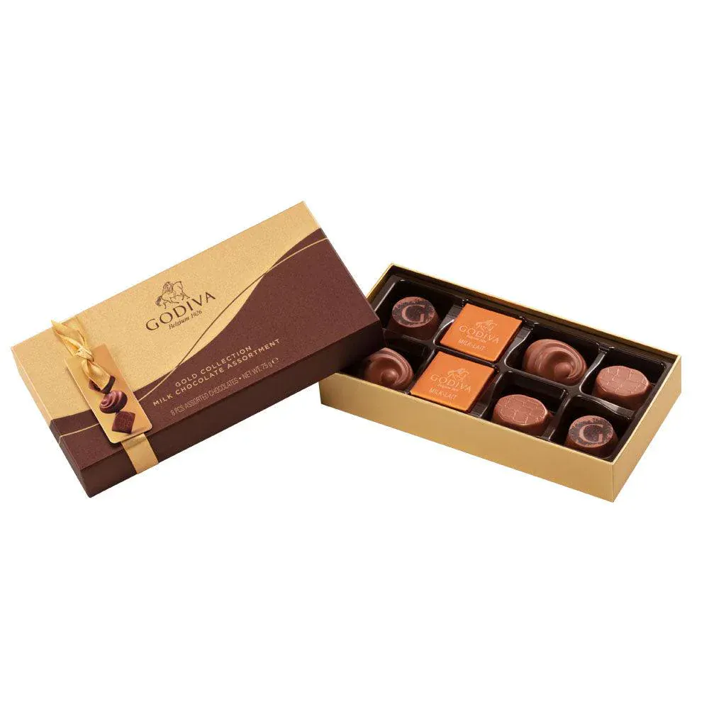 Godiva Belgium Gold Collection Milk Chocolates Giftbox 8 Pieces 75g BBE 30/12/25 - Image 2