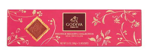 Godiva Belgium Prestige Milk Chocolate Biscuits 12 Pieces 100g BBE 19/01/26