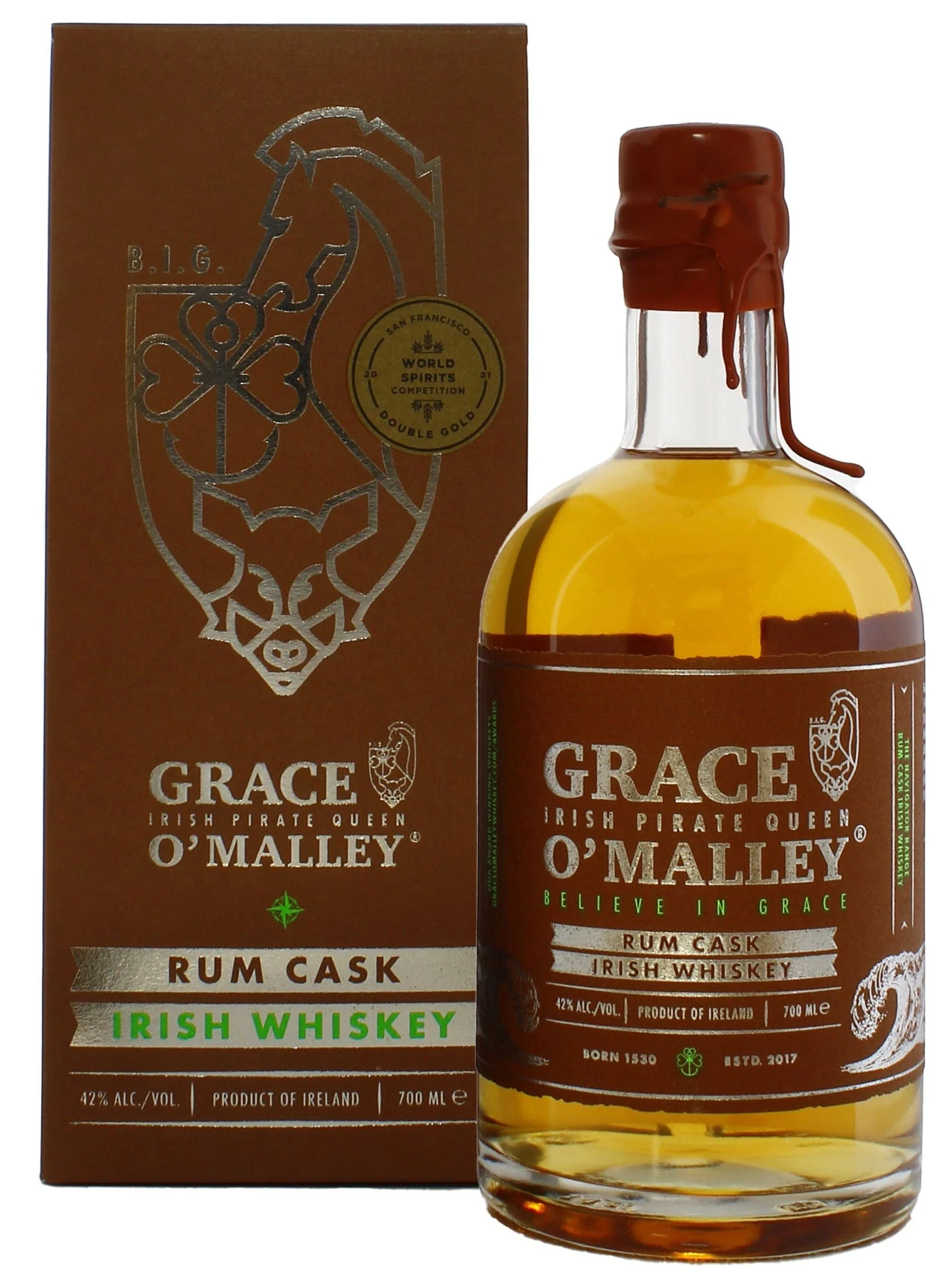 Grace O'Malley Rum Cask Blend Irish Whiskey 70cl