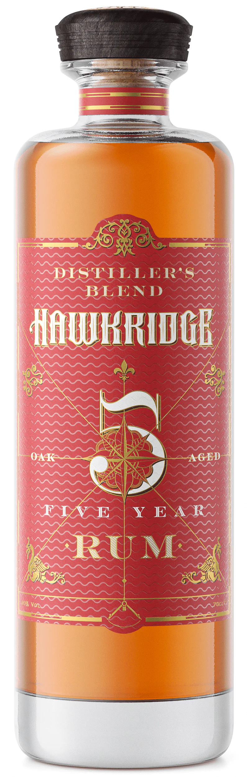 Hawkridge Distiller’s Blend 5 Year Oak Aged Rum in Wooden Artisan Gift Box 70cl - Image 2