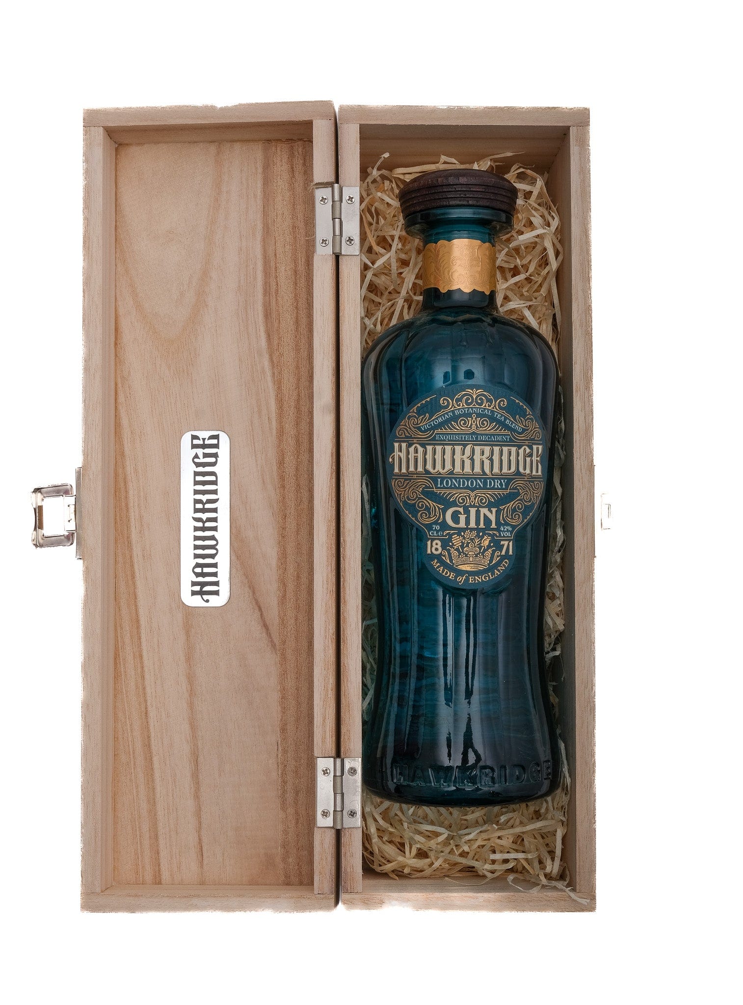 Hawkridge Victorian Botanical Blend London Dry Gin in Wooden Artisan Gift Box 70cl - Image 2