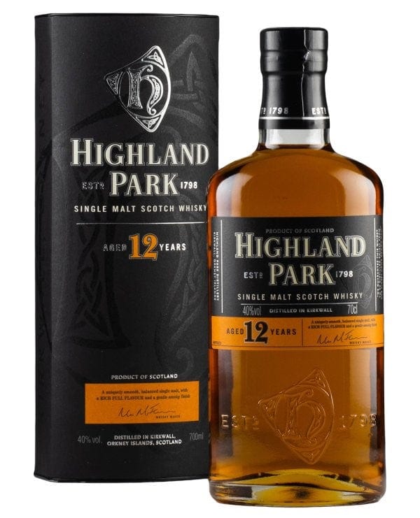 Highland Park 12 Year Old Single Malt Scotch Whisky Old Design 70cl