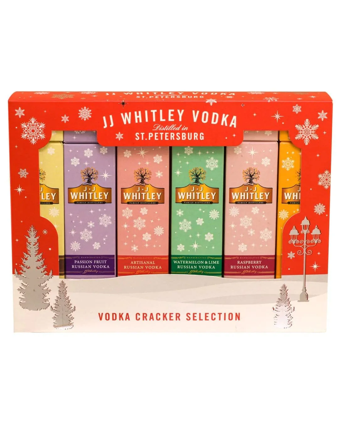 JJ Whitley Vodka Christmas Cracker Selection 6x5cl
