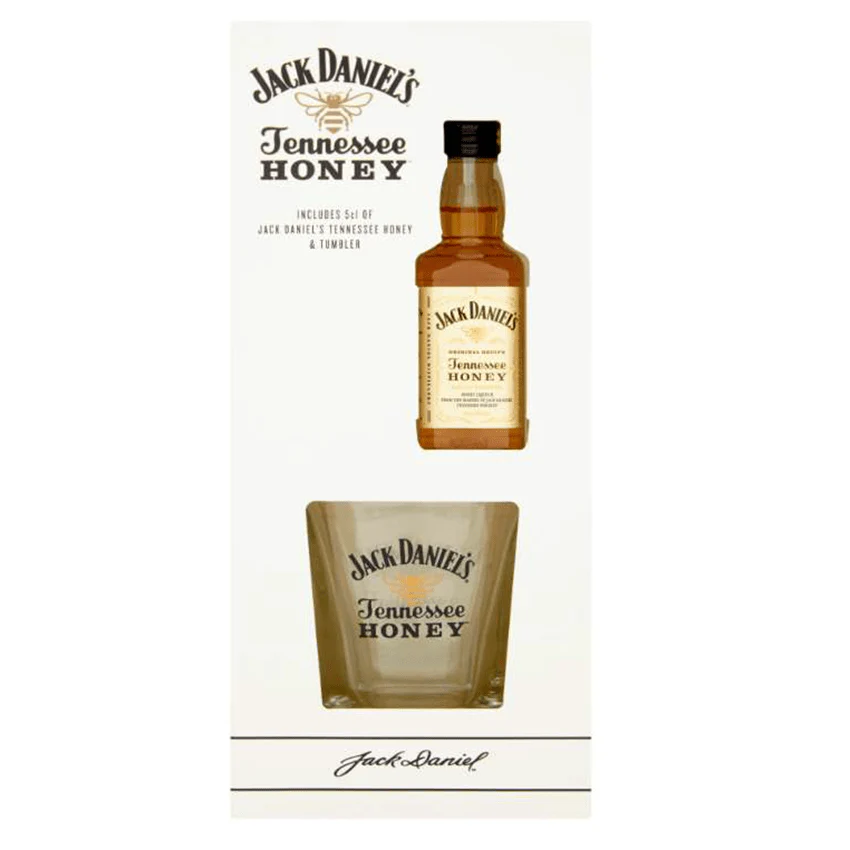 Jack Daniel's Honey Miniature Whiskey And Tumbler Set 5cl
