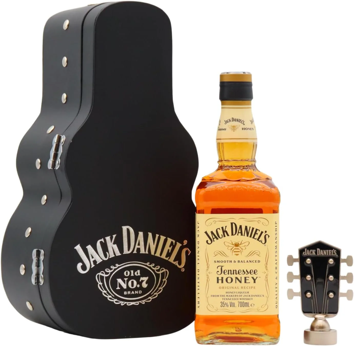 Jack Daniel's Honey Tennessee Whiskey Guitar Case Gift Pack 70cl