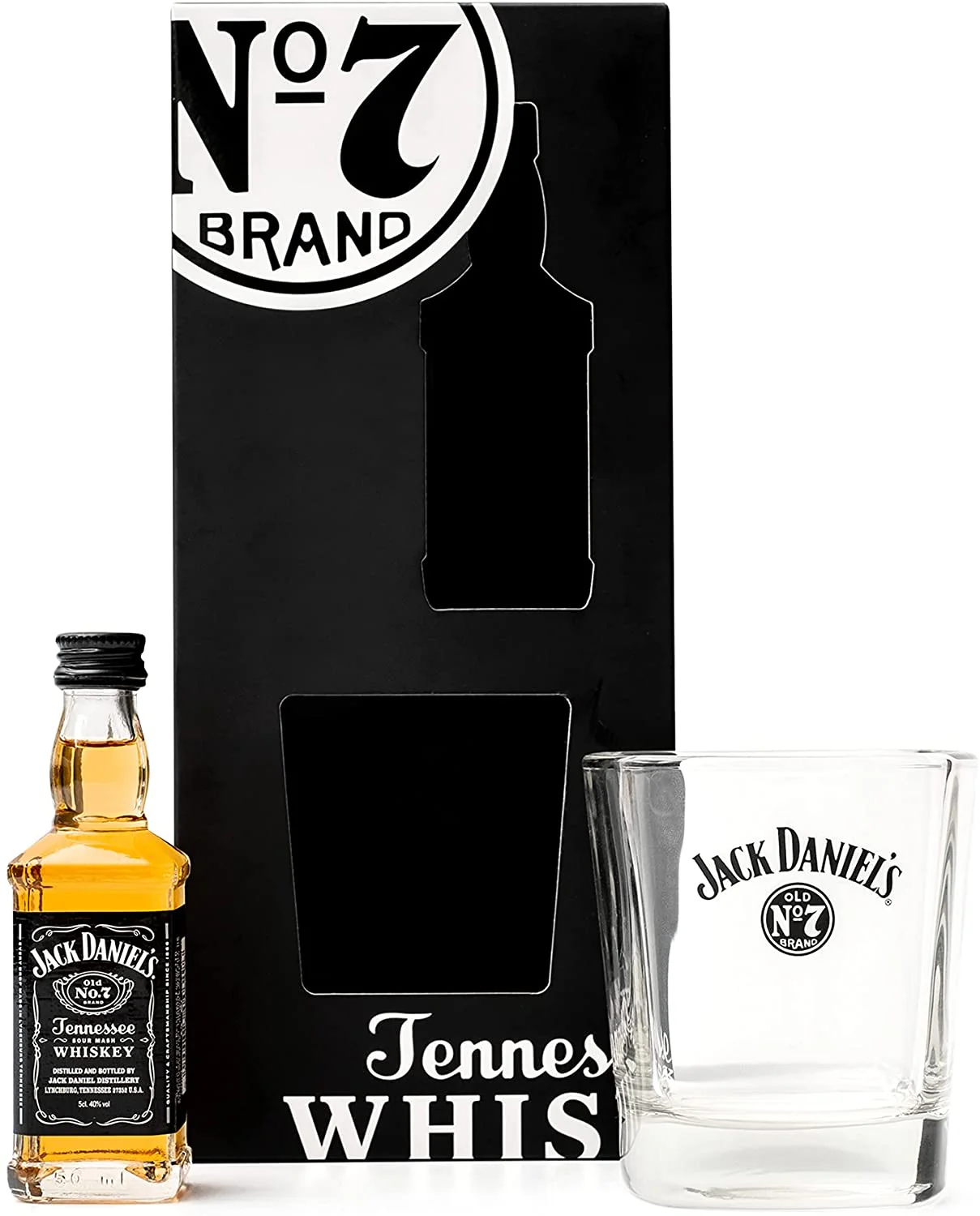 Jack Daniel's Miniature & Tumbler Whiskey Gift Set 5cl