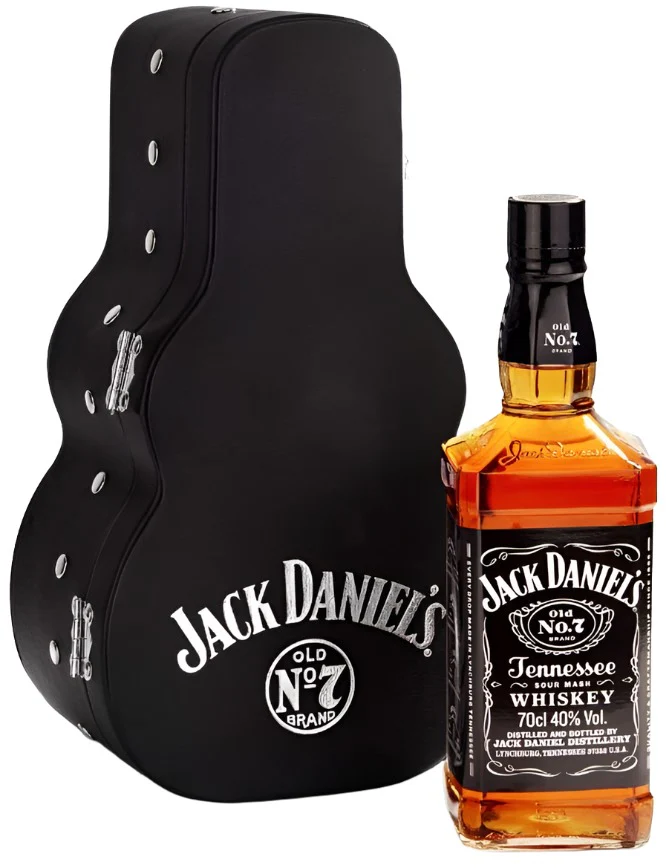 Jack Daniel's Old No.7 Tennessee Whiskey Guitar Case Gift Pack 70cl