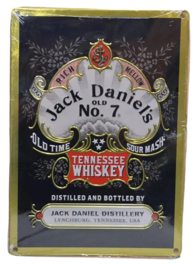 Jack Daniel's Old No.7 Tennessee Whiskey Vintage Retro Style Metal Tin Sign
