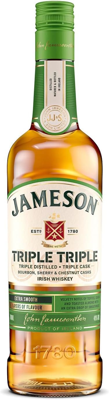 Jameson Triple Triple Distilled Blended Irish Whiskey 70cl