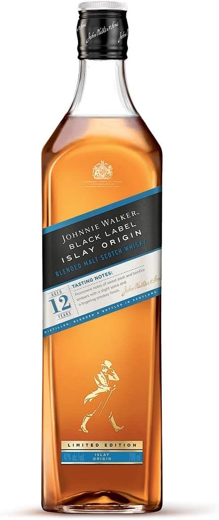 Johnnie Walker 12 Year Old Black Label Origin Series Islay Blended Scotch Whisky 70cl - Image 2