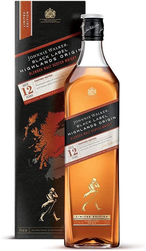 Johnnie Walker Black Label Highland Origin Blended Scotch Whisky 1L