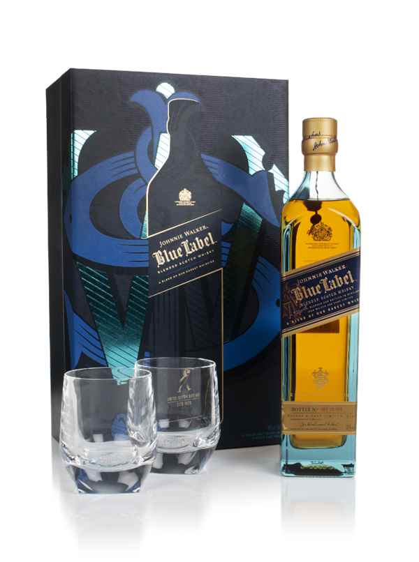 Johnnie Walker Blue Label Gift Set with 2x Glasses 70cl