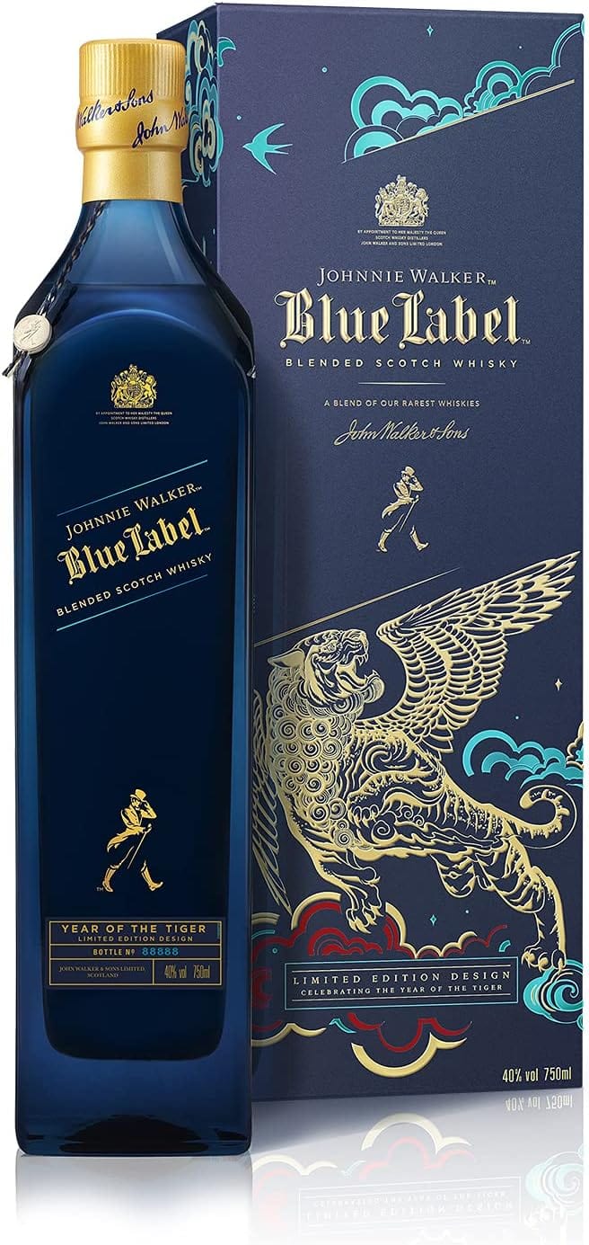 Johnnie Walker Blue Label Limited Edition Chinese Year Of The Tiger 2022 Release 70cl