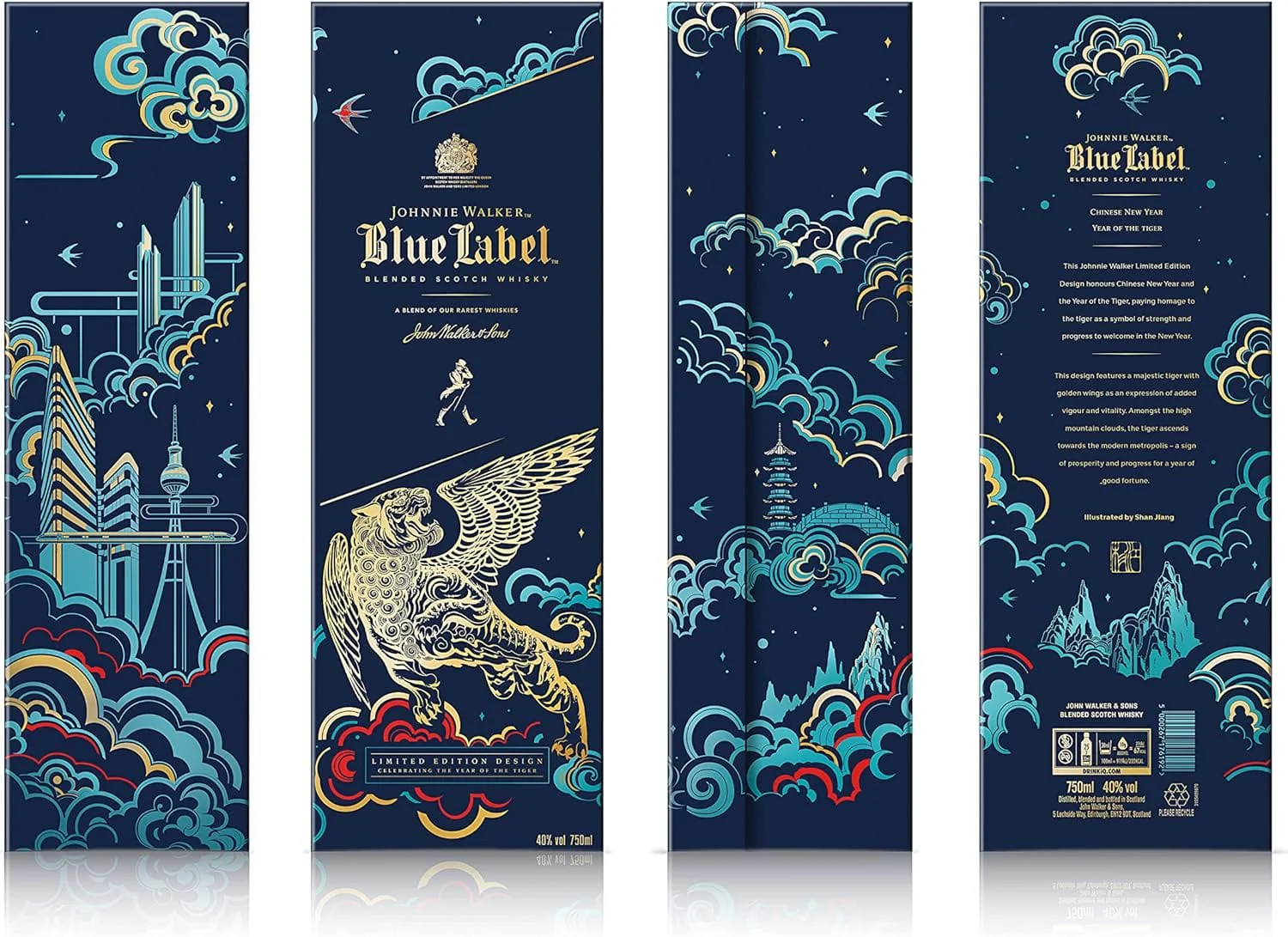 Johnnie Walker Blue Label Limited Edition Chinese Year Of The Tiger 2022 Release 70cl - Image 2