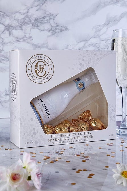 JP Chenet Ice Edition Sparkling White Wine and Chocolate gift Set 20cl