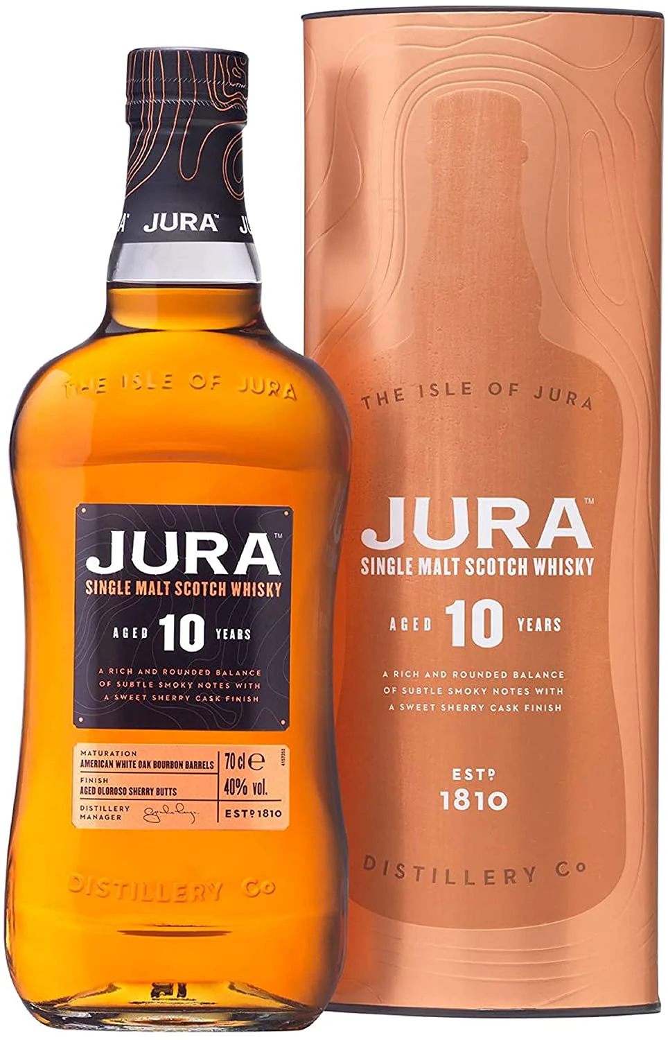Jura 10 Year Old Single Malt Scotch Whisky 70cl