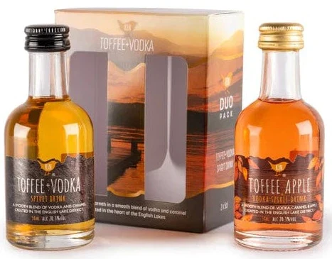 Kin Toffee Vodka & Toffee Apple Vodka Miniature Duo Pack 2x5cl