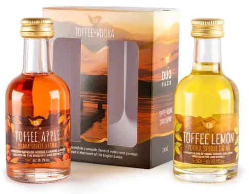 Kin Toffee Vodka & Toffee Lemon Vodka Miniature Duo Pack 2x5cl