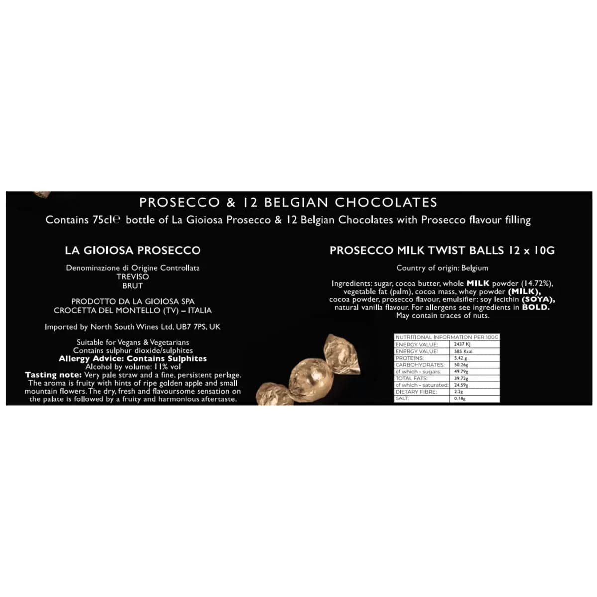 La Gioiosa Prosecco & Chocolate Handbag Gift Set 75cl - Image 2