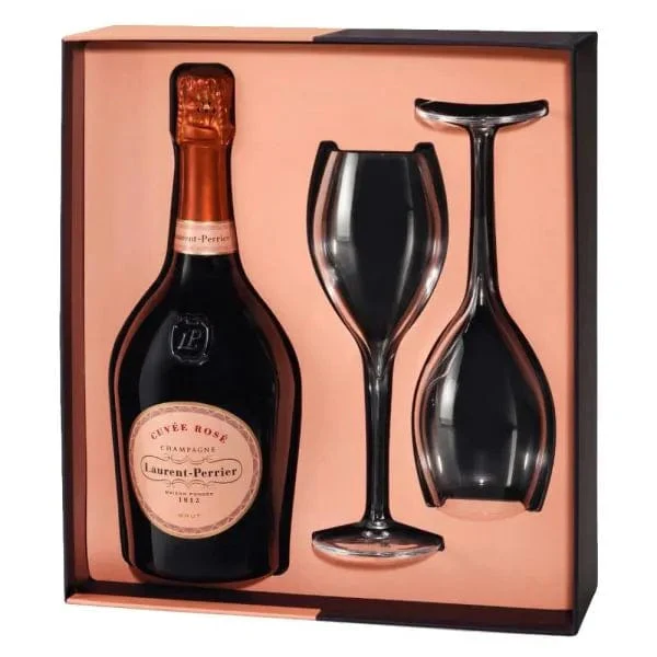 Laurent Perrier Cuvée Rosé Gift Set with Glasses 75cl