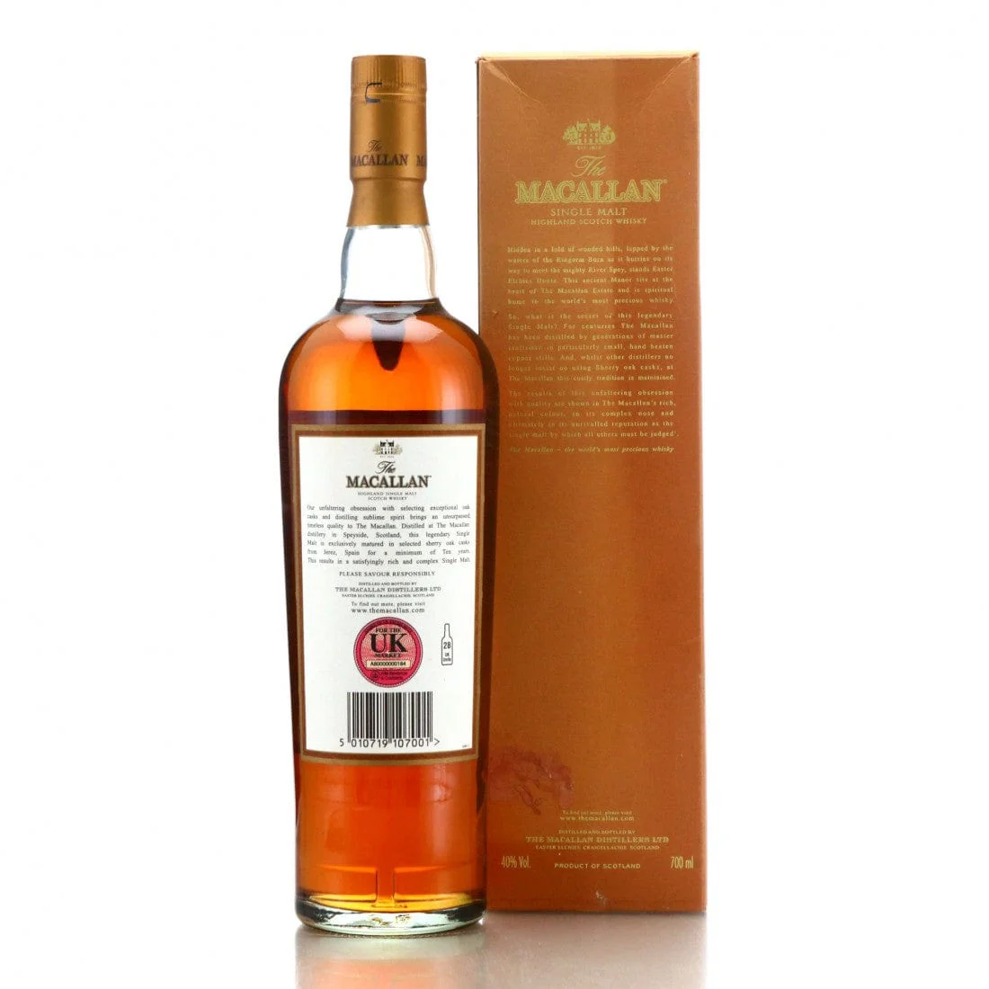Macallan 10 Year Old Sherry Oak Scotch Whisky Mid-2000s 70cl - Image 2