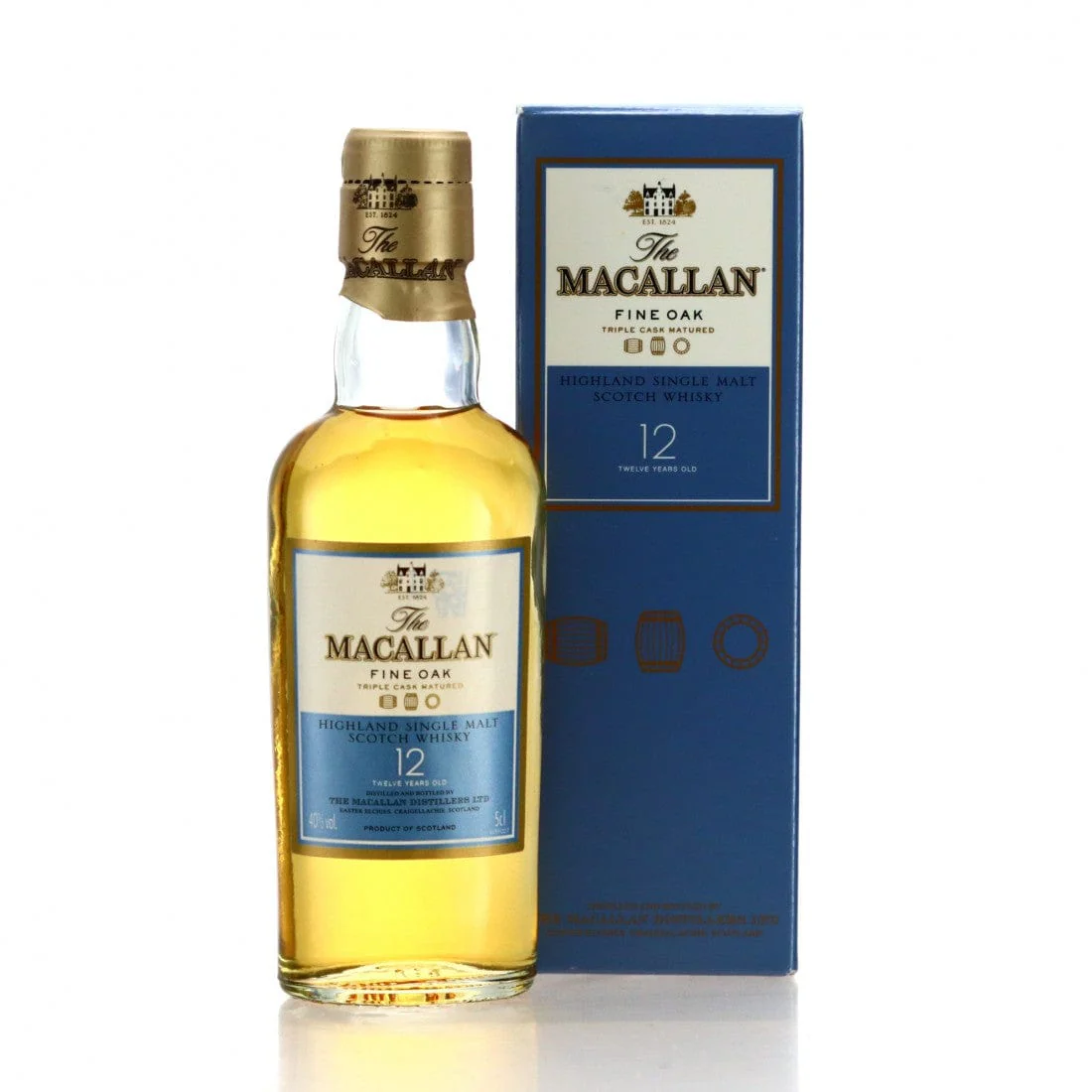The Macallan 12 Year Old Fine Oak Triple Cask Miniature 5cl