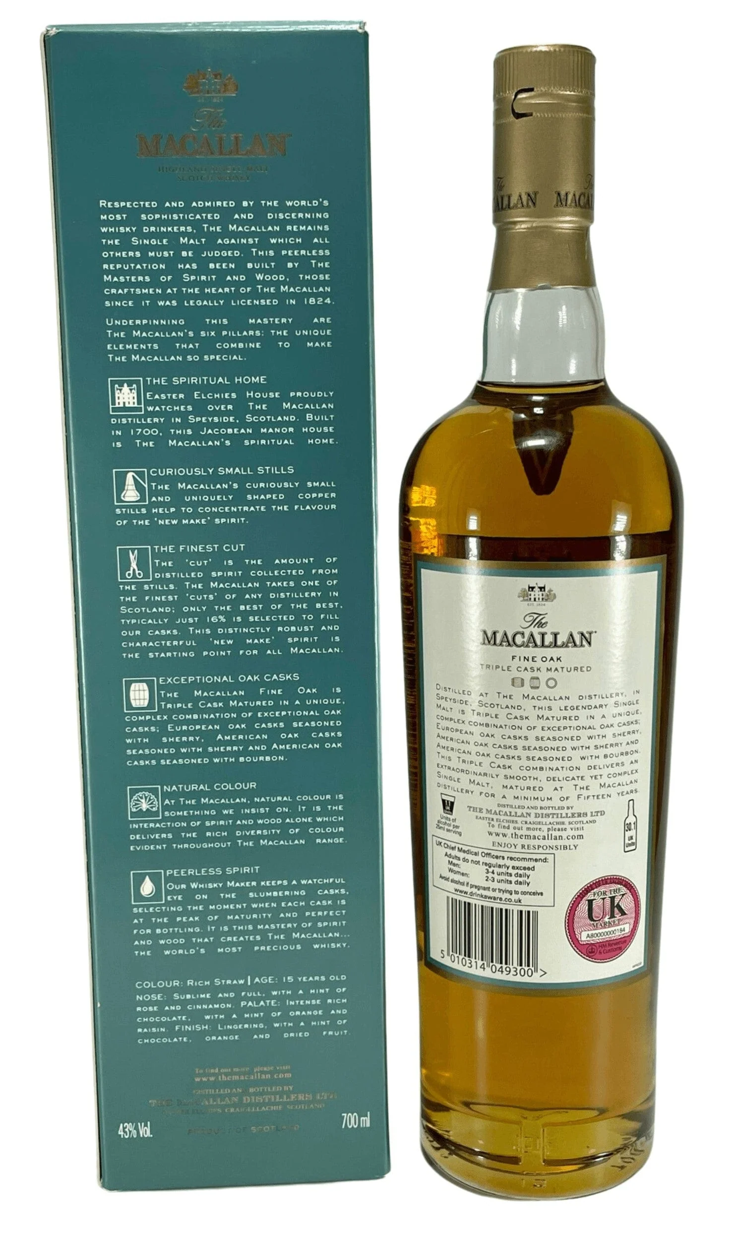 The Macallan 15 Year Old Fine Oak Single Malt Scotch Whisky 70cl - Image 2