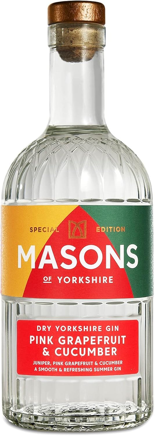 Masons Of Yorkshire Pink Grapefruit & Cucumber Gin Miniature 5cl