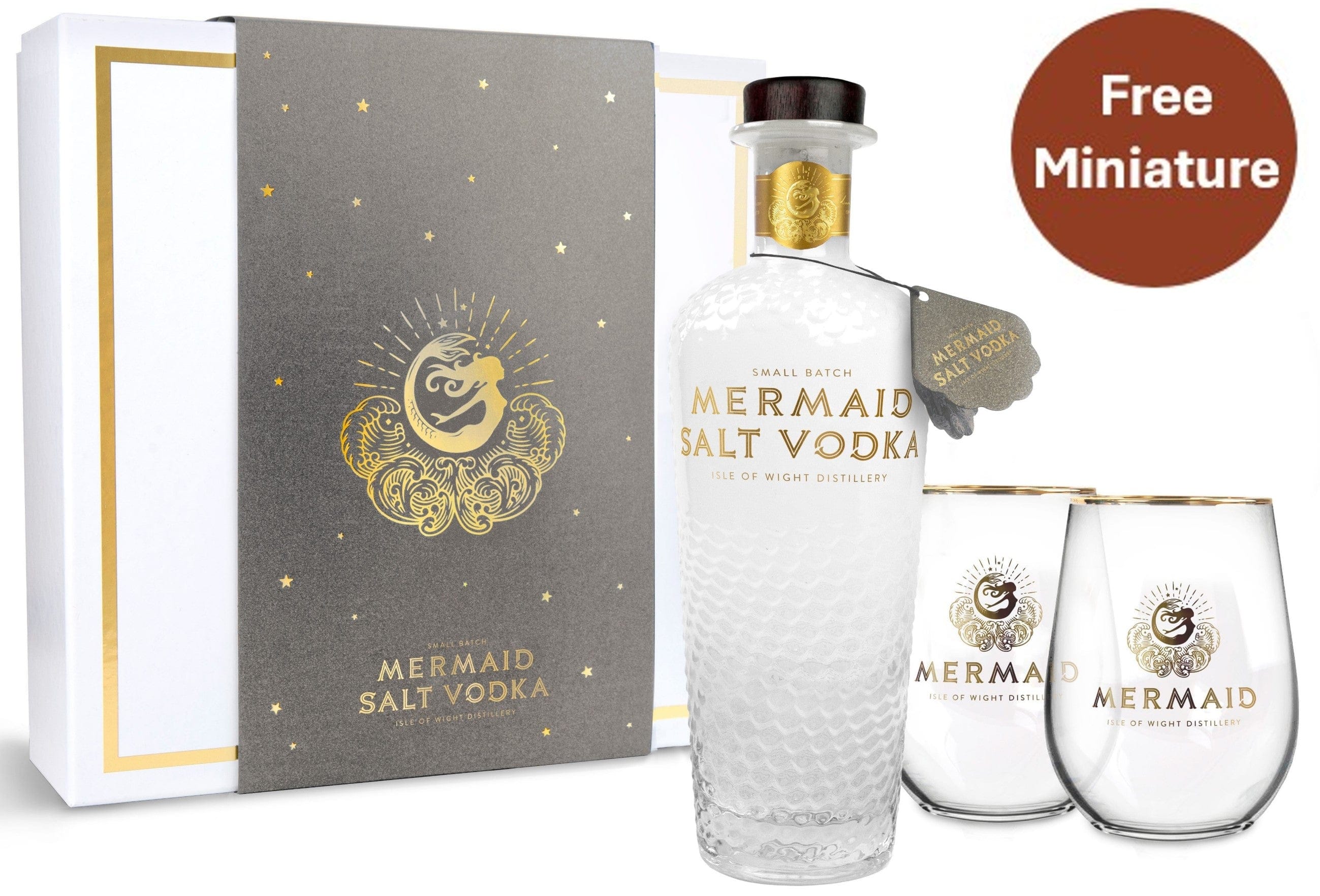 Mermaid Salt Vodka Gift Set With Glasses 70cl