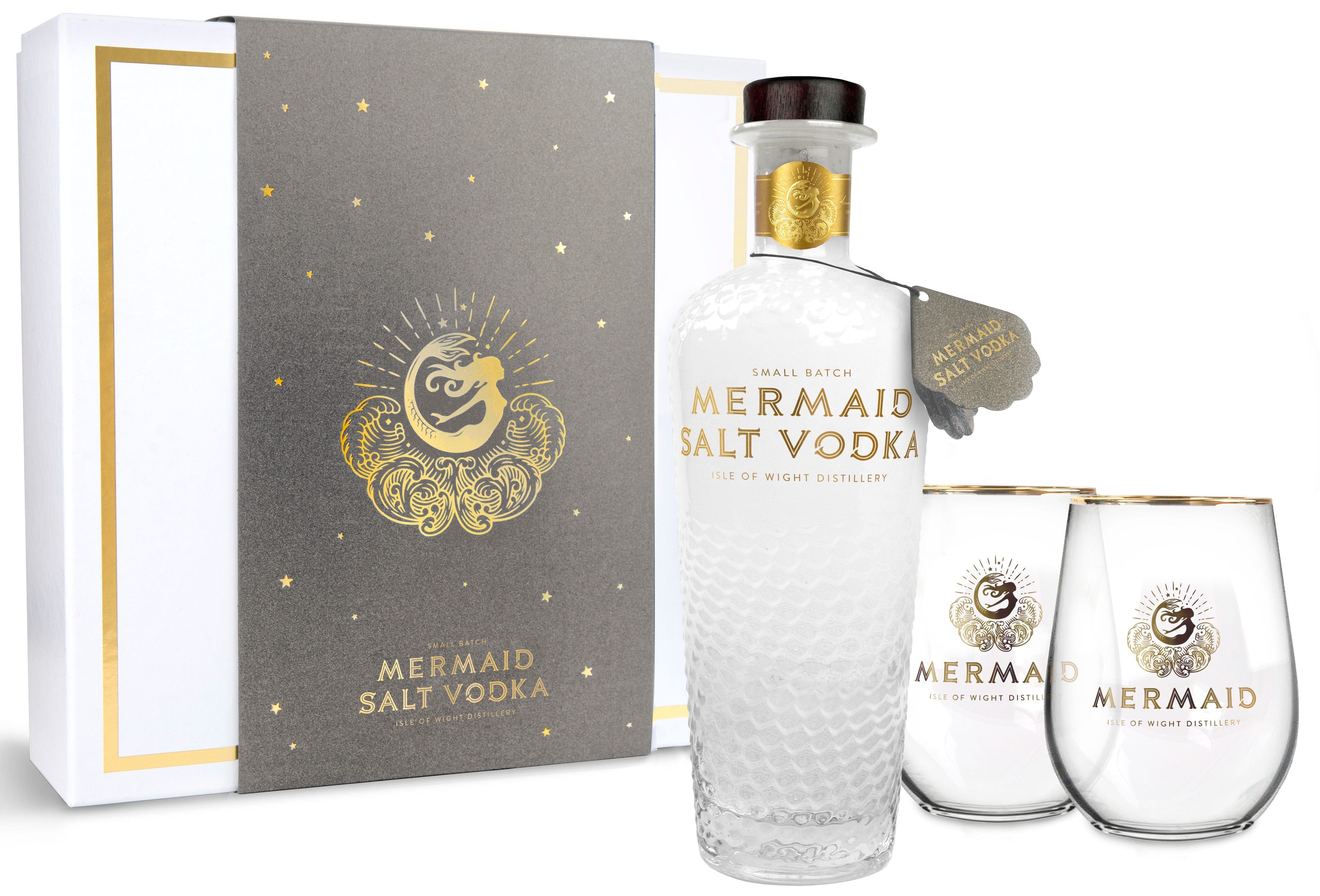 Mermaid Salt Vodka Gift Set With Glasses 70cl - Image 2