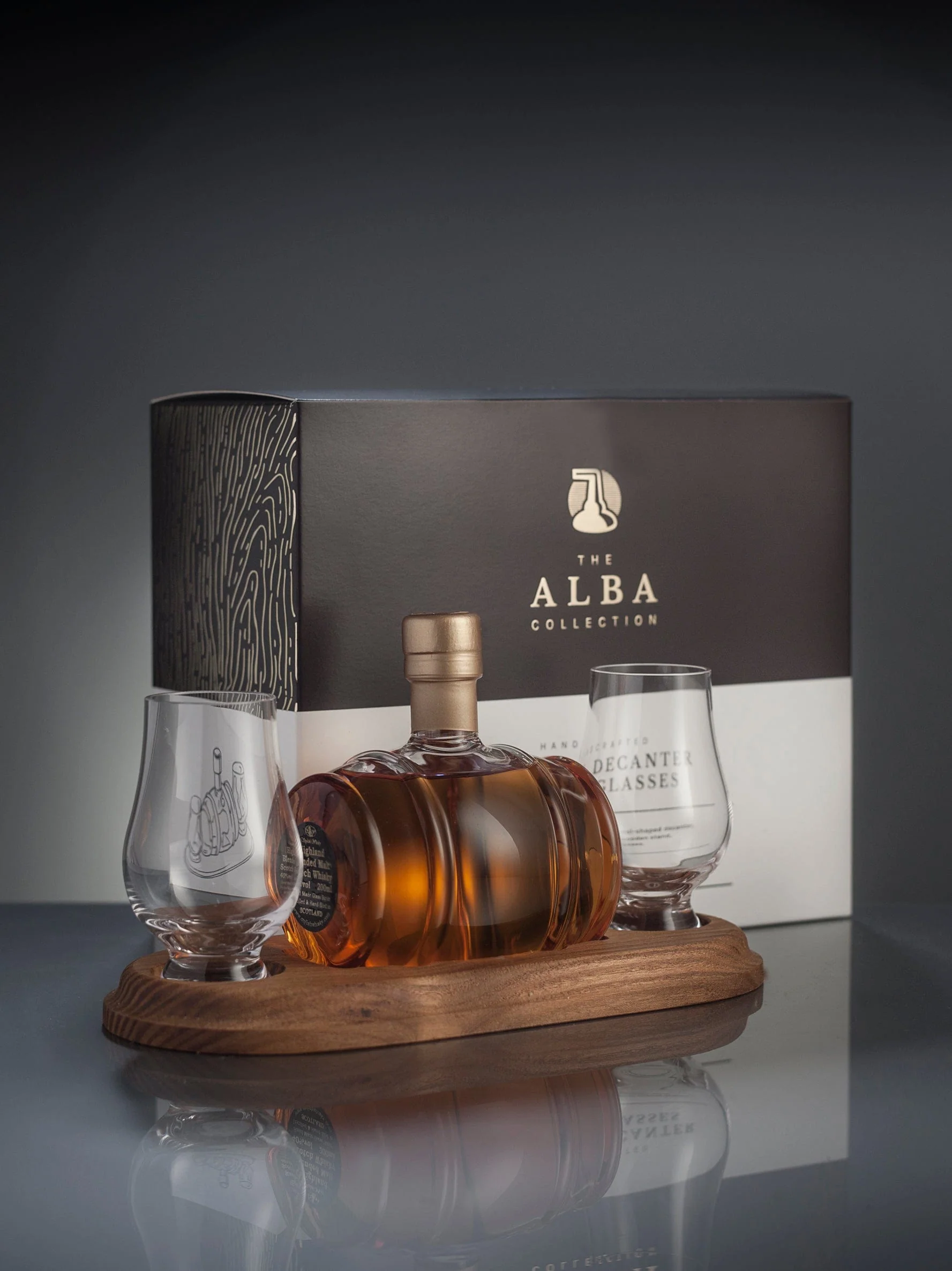 Mini Brandy Barrel Refillable Decanter & 2 Glasses 20cl