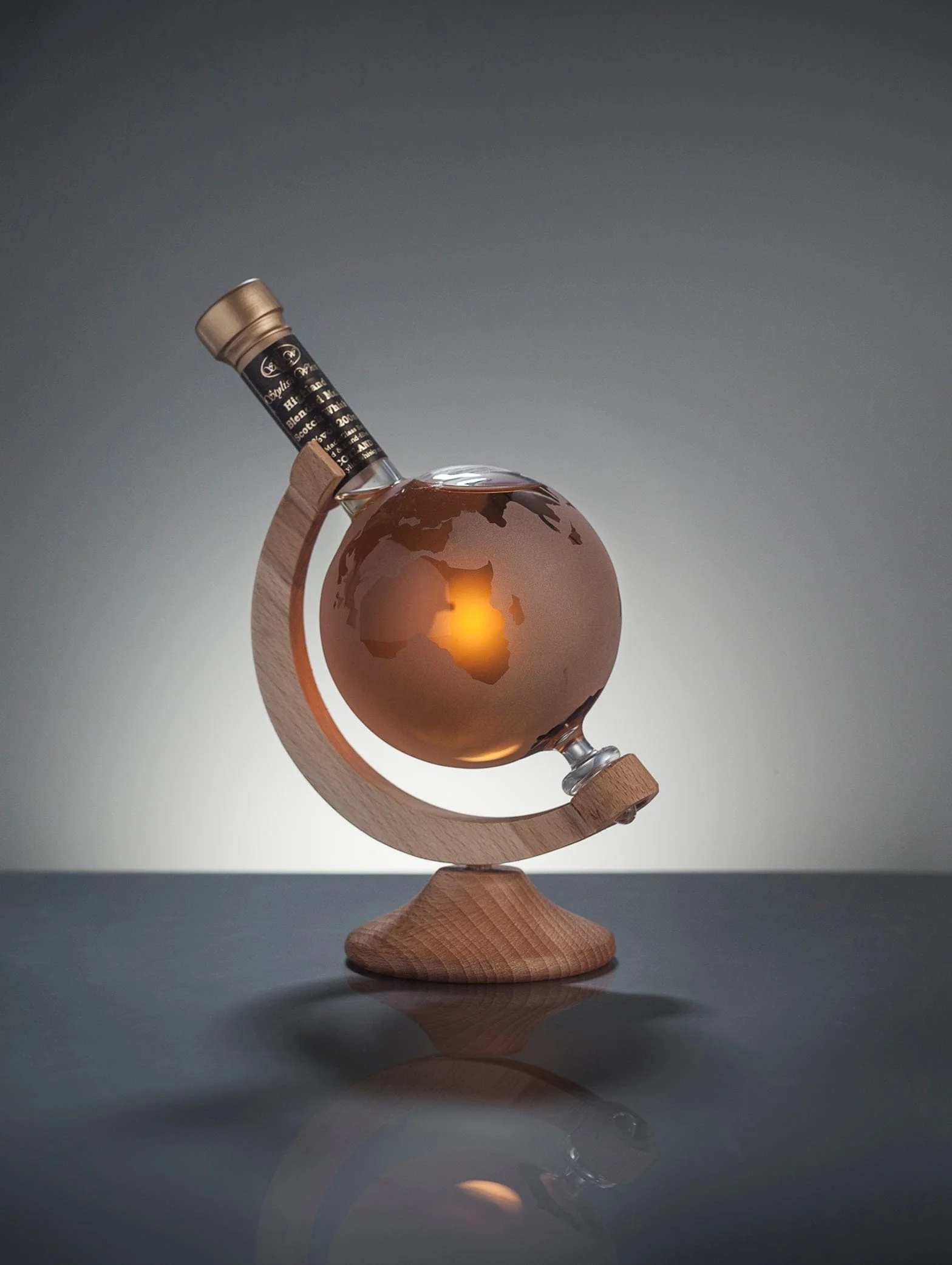 Mini World Globe Refillable Whisky Decanter 20cl
