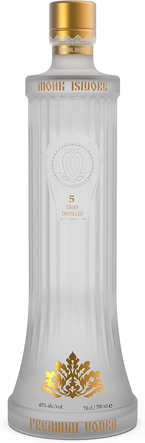 Monk Isidore Premium Vodka Limited Edition Frosted Bottle 70cl