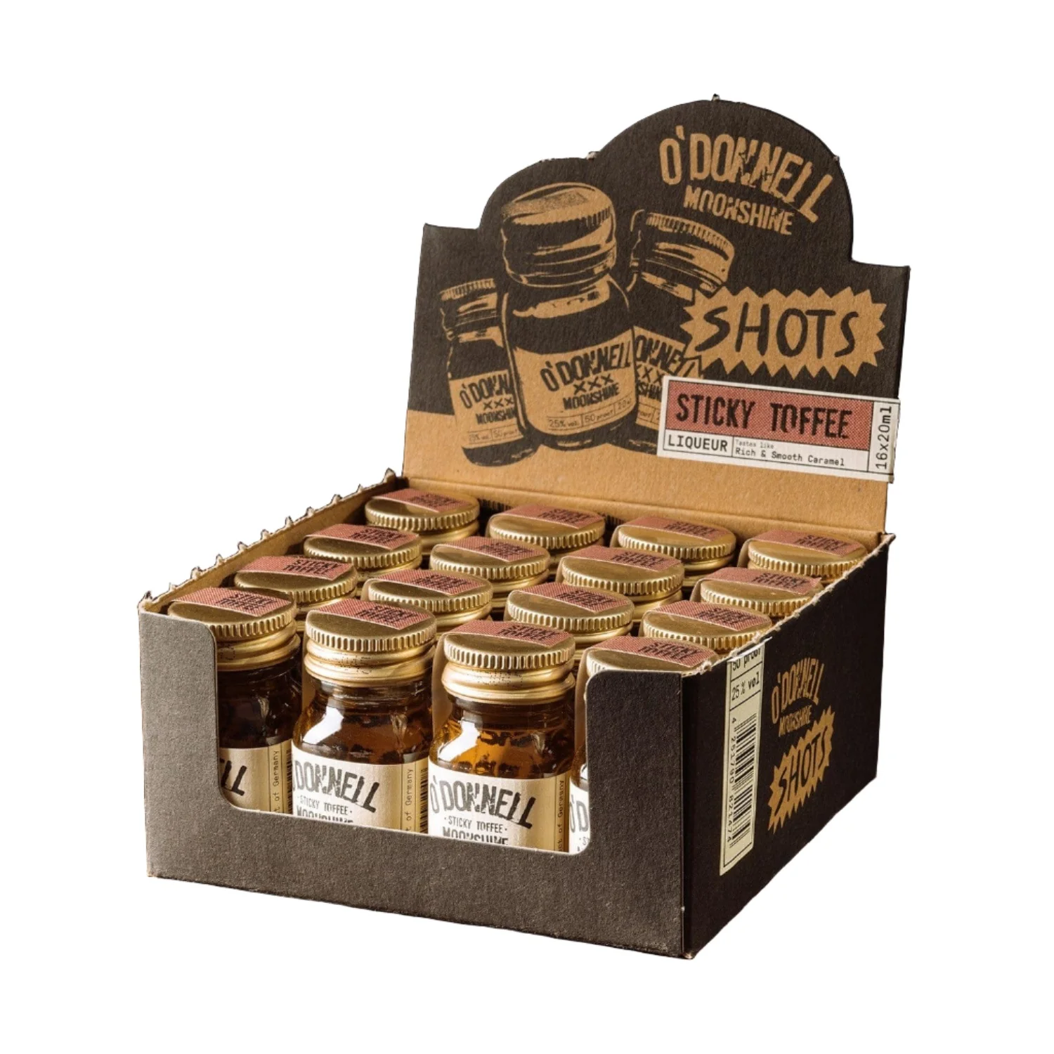 O'Donnell Moonshine 16er Sticky Toffee Micro Box 16x20ml