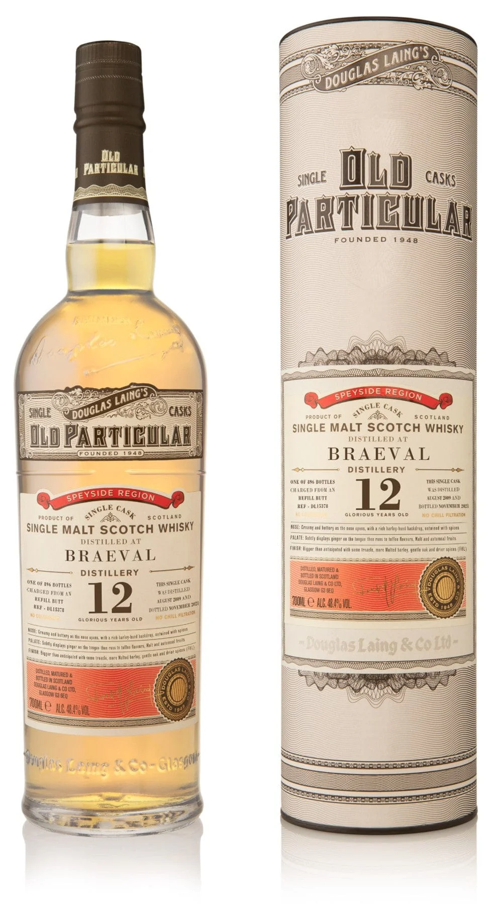Braeval 12 Year Old 2009 Single Malt Whisky 70cl (Douglas Laing - Old Particular)