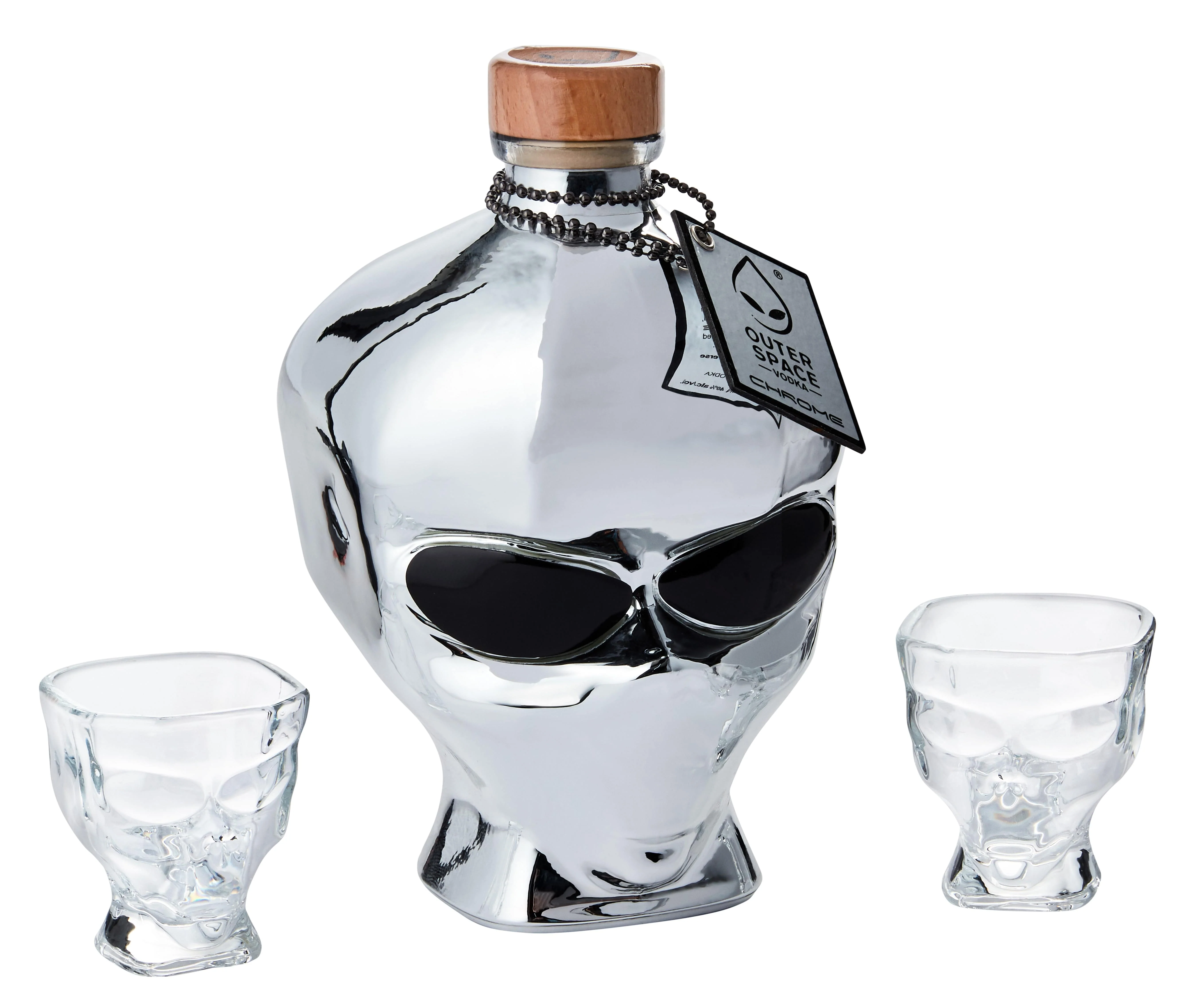 Outerspace Vodka Chrome Limited Edition Gift Set & Glasses 70cl - Image 2