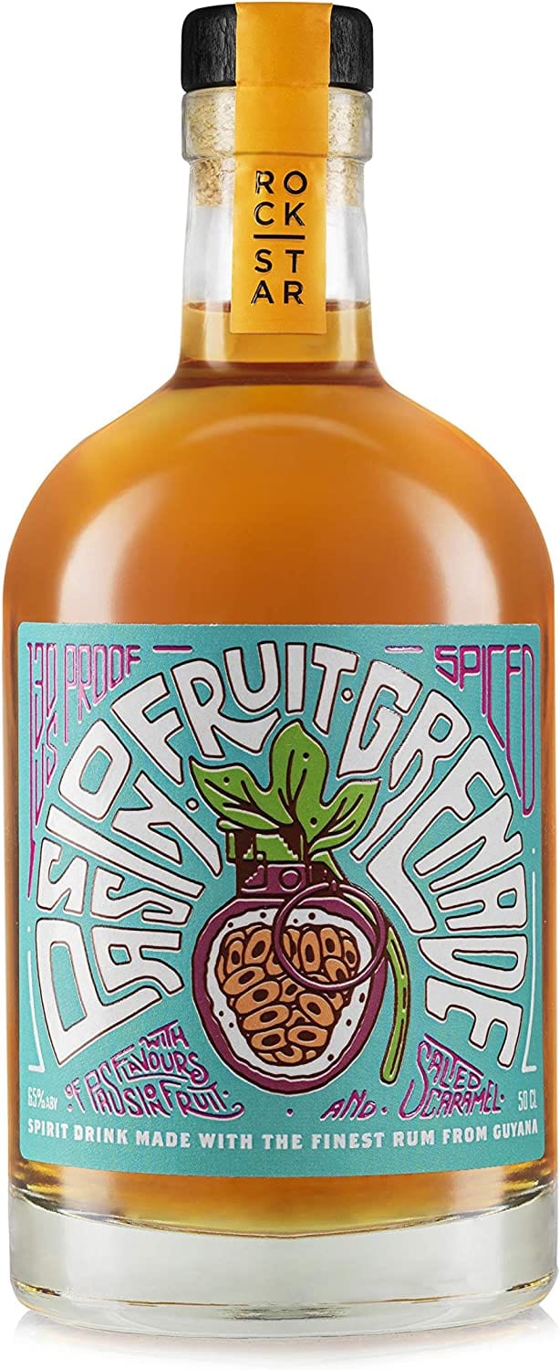 Rockstar Passion Fruit Grenade Overproof Spiced Rum 50cl