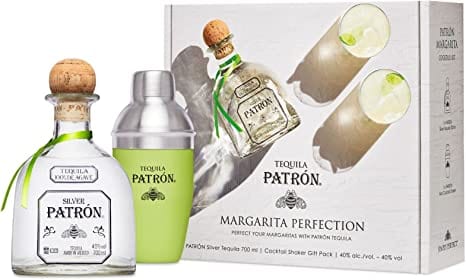 Patrón Silver Tequila Margarita Perfection Cocktail Shaker Gift Set 70cl