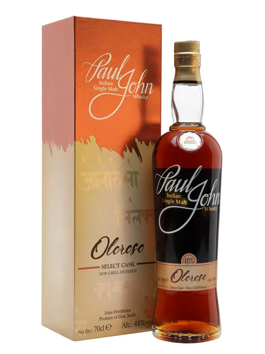 Paul John Oloroso Select Cask Single Malt Indian Whisky 70cl
