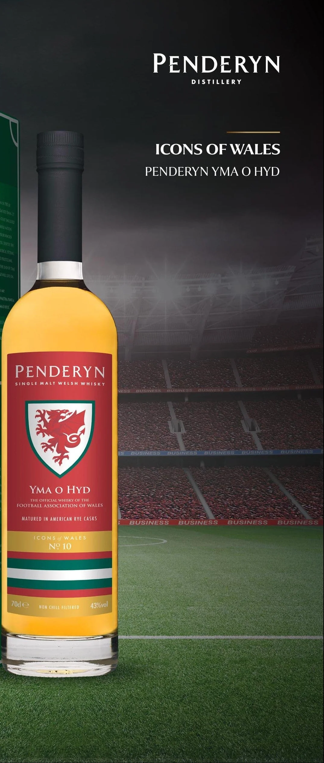 Penderyn YMA O HYD Icons of Wales #10 Single Malt Welsh Whisky 70cl - Image 2