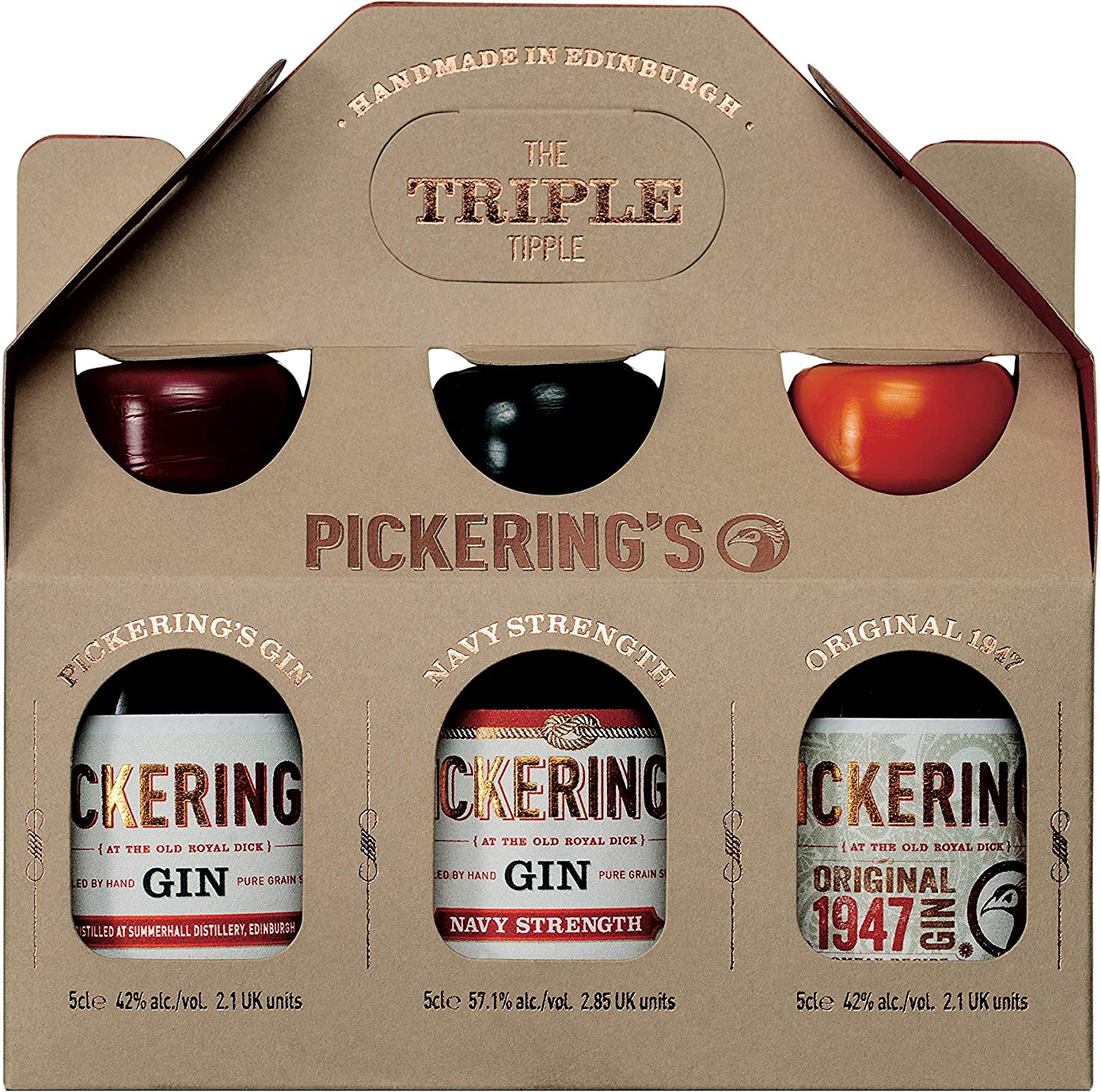 Pickering's Gin Triple Tipple Gift Pack 3x5cl