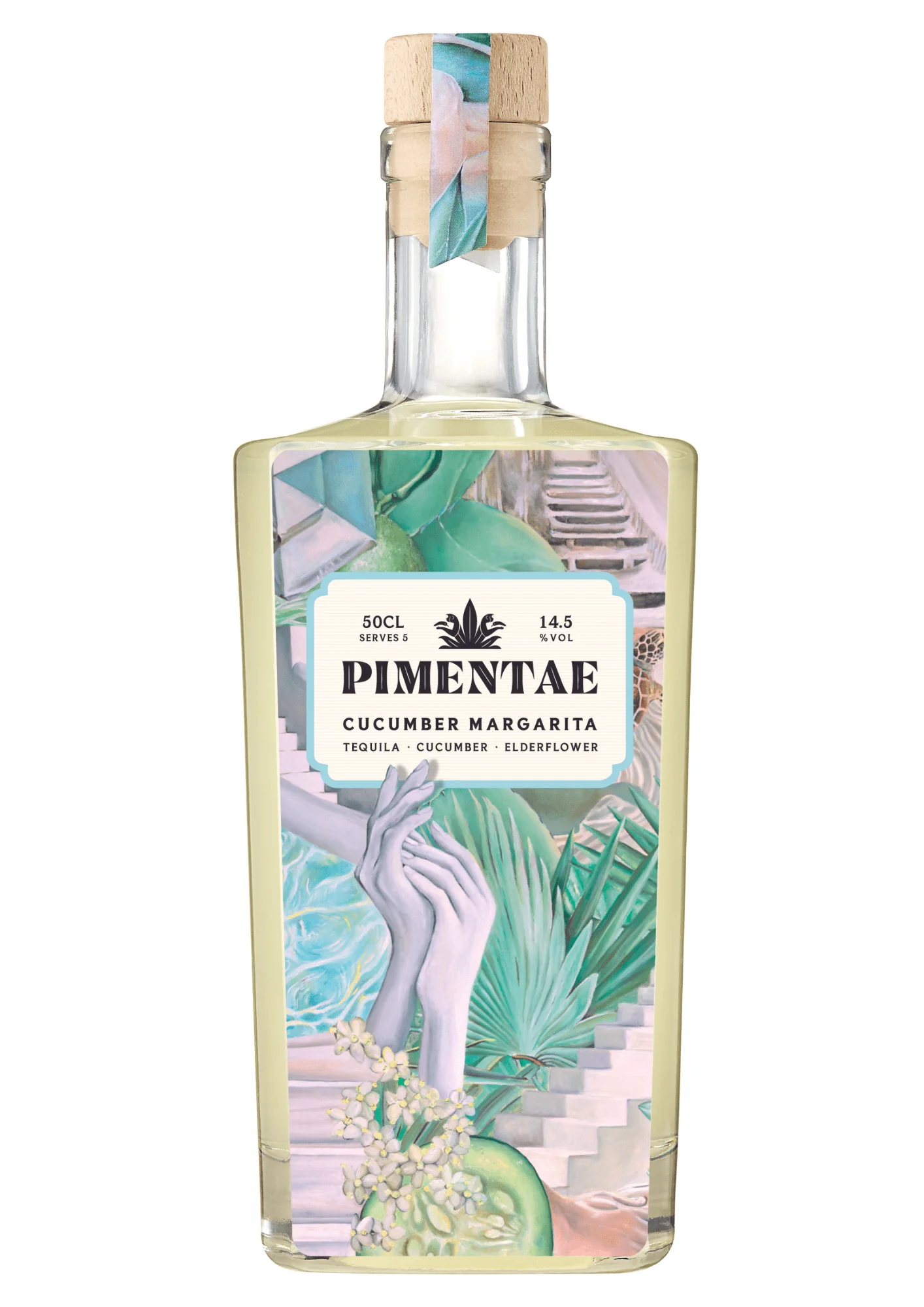 Pimentae Cucumber & Elderflower Margarita Cocktail 50cl